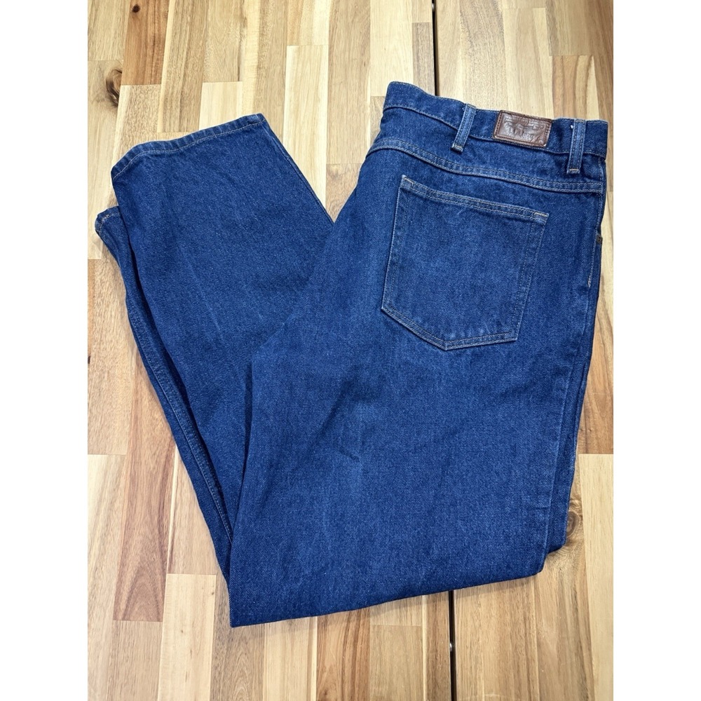 LL BEAN Dark Wash Denim DOUBLE L Classic Fit Jeans Mens 44‎ X 32